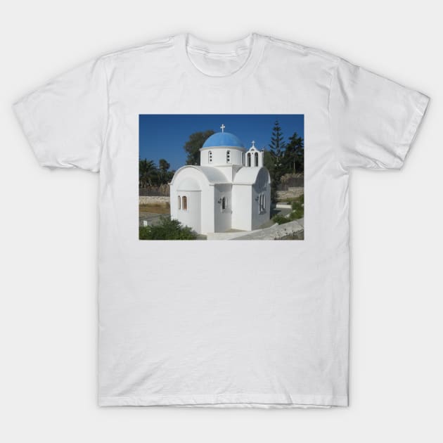 Small church in Paros T-Shirt by Parafull